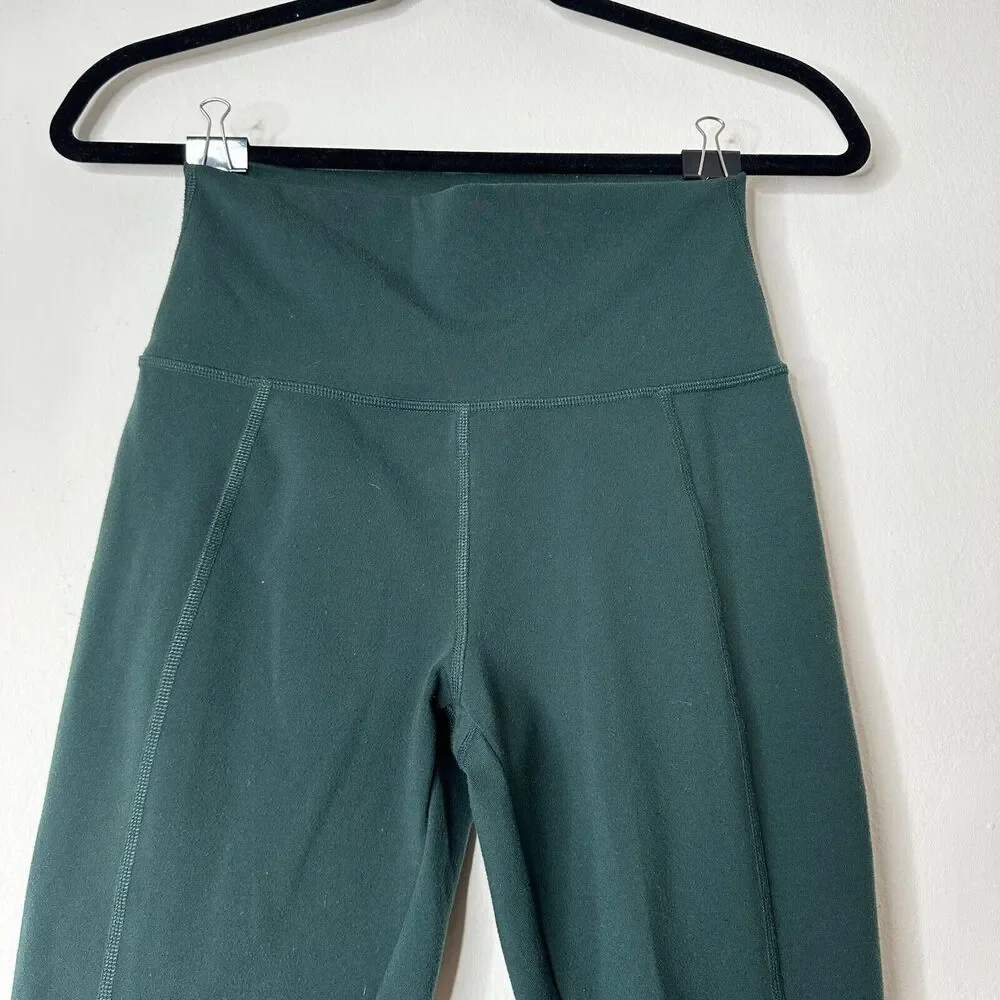 Alo Yoga Midnight Green High Wide Waist Leggings with Breathable Wicking XS